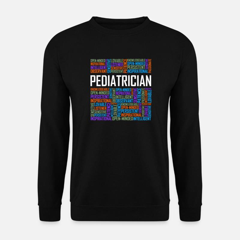 Kinderarzt Worte - Unisex Pullover - Schwarz
