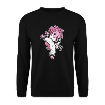 Licorne de Karaté Jiu Jitsu - Sweat-shirt Unisexe - noir - Devant - Alina (178cm) & Michal (187cm)