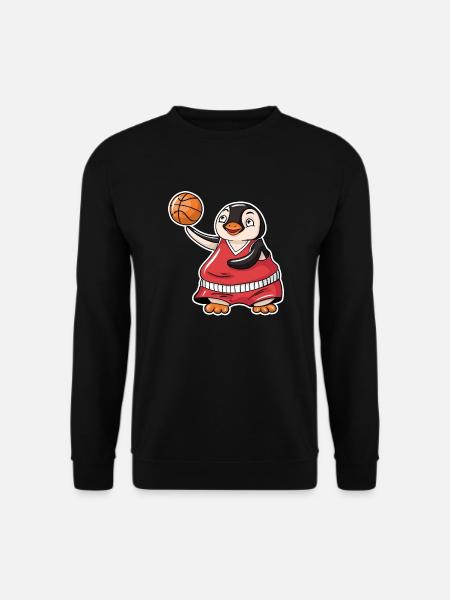 Pinguin Basketball - Unisex Pullover - Schwarz