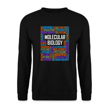 Molekularbiologische Wörter - Unisex Pullover - Schwarz - Vorne - Alina (178cm) & Michal (187cm)