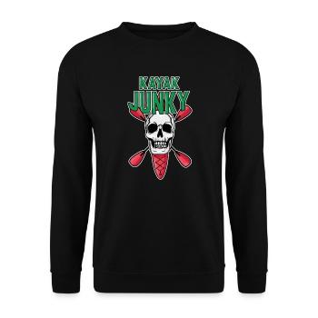 Kayak Junky - Unisex Sweatshirt - black - Front - Alina (178cm) & Michal (187cm)