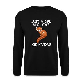Just A Girl Who Loves Red Pandas - Unisex Sweatshirt - black - Front - Alina (178cm) & Michal (187cm)