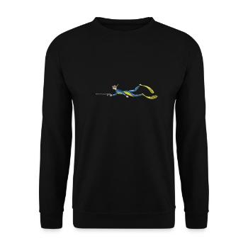 Spearfishing - Unisex Sweatshirt - black - Front - Alina (178cm) & Michal (187cm)