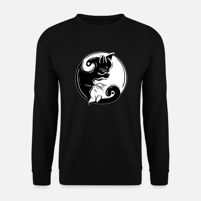 Yin Yang Cat - Unisex Sweatshirt - black