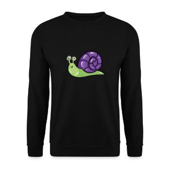 Snail - Unisex Sweatshirt - black - Front - Alina (178cm) & Michal (187cm)