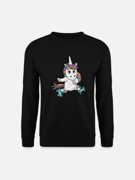 Unicorn Skater - Unisex Sweatshirt - black