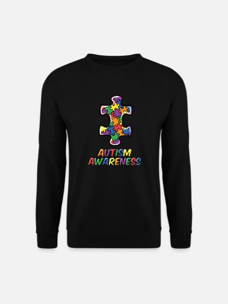 Autism Awareness Puzzle - Unisex Sweatshirt - black