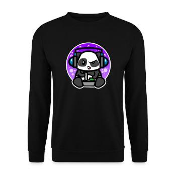 Gaming Panda - Unisex Sweatshirt - black - Front - Alina (178cm) & Michal (187cm)