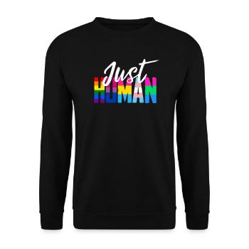LGBT Rainbow Gay Pride Gay Lesbian Gay - Unisex Sweatshirt - black - Front - Alina (178cm) & Michal (187cm)