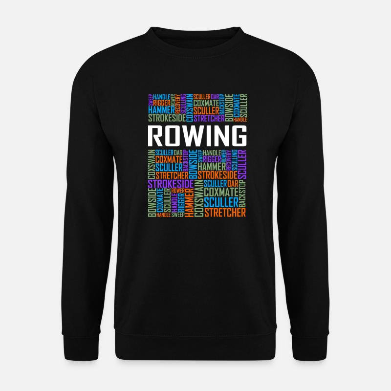 Rowing Words - Unisex Sweatshirt - black