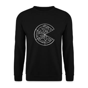 Partnerlook Couple Partner Paar Pärchen Pizza - Unisex Pullover - Schwarz - Vorne - Alina (178cm) & Michal (187cm)