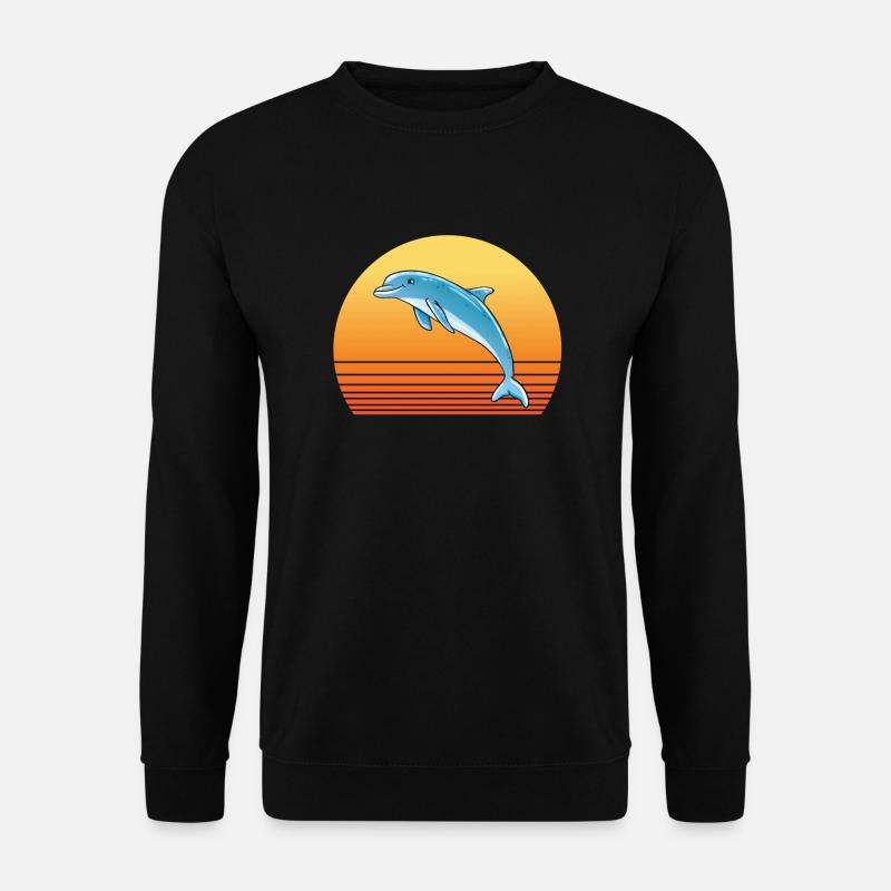 Dolphin Sun - Sweat-shirt Unisexe - noir