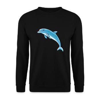 Delfin - Unisex Pullover - Schwarz - Vorne - Alina (178cm) & Michal (187cm)