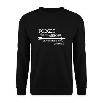 Bogenschießen Bogenschütze Archery Arrow Pfeil - Unisex Pullover - Schwarz - Vorne - Alina (178cm) & Michal (187cm)