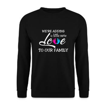 Baby shower pregnancy pregnant baby bump baby - Unisex Sweatshirt - black - Front - Alina (178cm) & Michal (187cm)