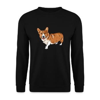 Corgi - Unisex Sweatshirt - black - Front - Alina (178cm) & Michal (187cm)