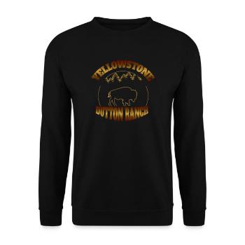 Yellowstone Dutton Ranch Buffalo - Unisex Sweatshirt - black - Front - Alina (178cm) & Michal (187cm)
