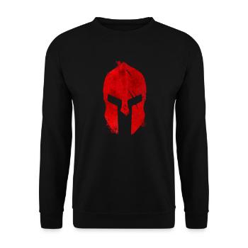 Spartan Helmet Warrior Warrior Fitness Bodybuilding - Unisex Sweatshirt - black - Front - Alina (178cm) & Michal (187cm)