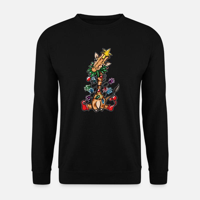 Christmas Giraffe - Unisex Sweatshirt - black