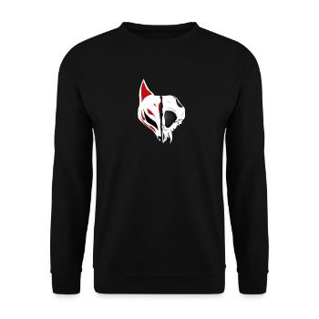 Kitsune Schädel Japanische Kami Inari Fox Kitsune - Unisex Pullover - Schwarz - Vorne - Alina (178cm) & Michal (187cm)