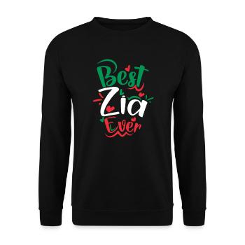 Beste Zia aller Zeiten - Unisex Pullover - Schwarz - Vorne - Alina (178cm) & Michal (187cm)