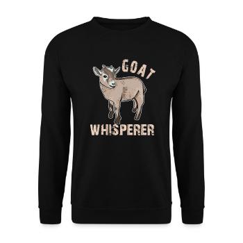 Goat Whisperer - Unisex Sweatshirt - black - Front - Alina (178cm) & Michal (187cm)