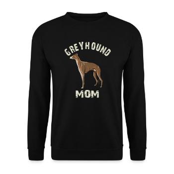 Greyhound Mom - Unisex Sweatshirt - black - Front - Alina (178cm) & Michal (187cm)