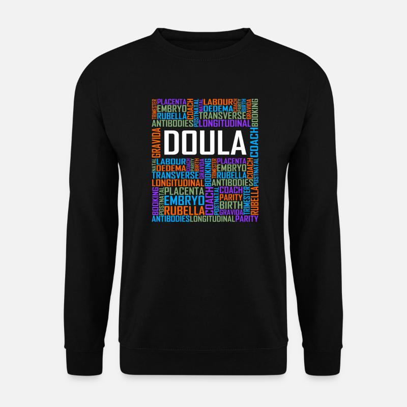 Mots de Doula - Sweat-shirt Unisexe - noir
