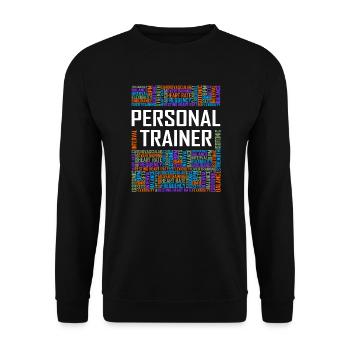 Personal Trainer - Words - Unisex Sweatshirt - black - Front - Alina (178cm) & Michal (187cm)