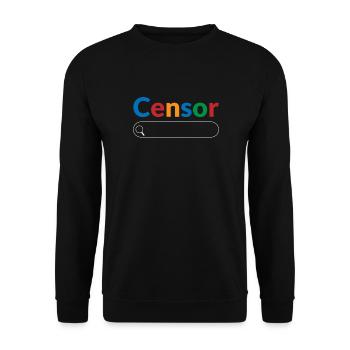 Suchmaschinen-Zensur Big Tech Censor - Unisex Pullover - Schwarz - Vorne - Alina (178cm) & Michal (187cm)
