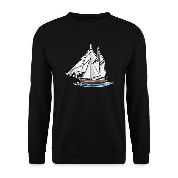 Boot - Unisex Pullover - Schwarz - Vorne - Alina (178cm) & Michal (187cm)