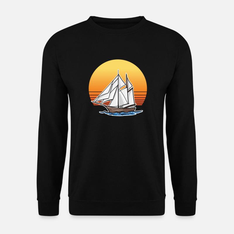 Bateau rétro - Sweat-shirt Unisexe - noir