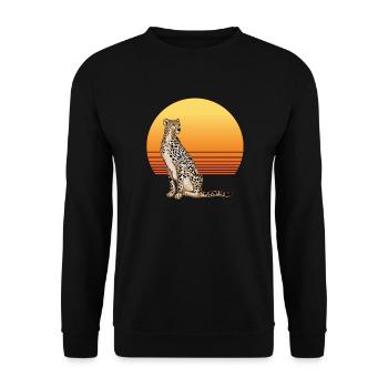 Soleil guépard - Sweat-shirt Unisexe - noir - Devant - Alina (178cm) & Michal (187cm)