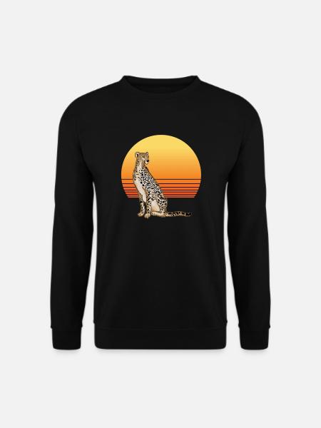 Soleil guépard - Sweat-shirt Unisexe - noir