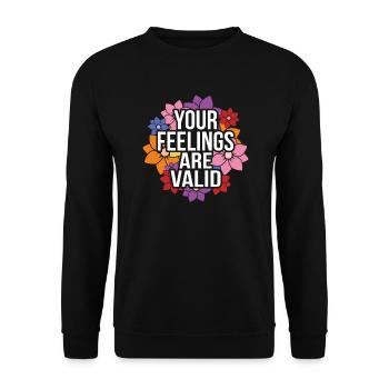 Vos sentiments Sont importants Santé mentale - Sweat-shirt Unisexe - noir - Devant - Alina (178cm) & Michal (187cm)
