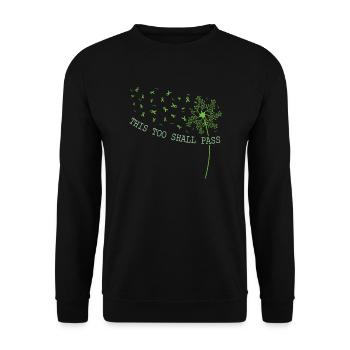 Mental Health Positive Energy - Unisex Sweatshirt - black - Front - Alina (178cm) & Michal (187cm)
