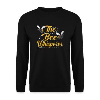The Bee Whisperer Fun Pun For Beekeepers - Unisex Sweatshirt - black - Front - Alina (178cm) & Michal (187cm)
