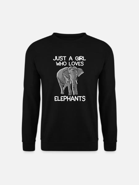 Just A Girl Who Loves Elephants - Unisex Sweatshirt - black