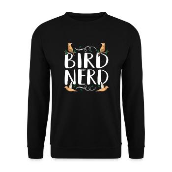 Cadeau de Nerd bird pour Bird Day ! - Sweat-shirt Unisexe - noir - Devant - Alina (178cm) & Michal (187cm)