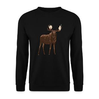 élan - Sweat-shirt Unisexe - noir - Devant - Alina (178cm) & Michal (187cm)