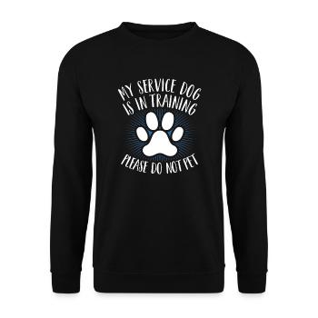 Mein Service-Hund Ist In Training Nicht Streicheln - Unisex Pullover - Schwarz - Vorne - Alina (178cm) & Michal (187cm)