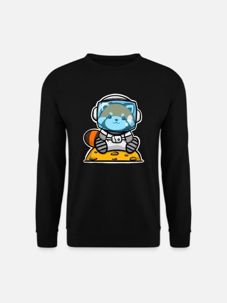 Red Panda Astronaut - Unisex Sweatshirt - black
