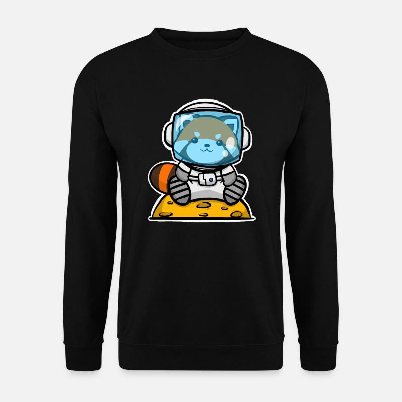 Roter Panda Astronaut - Unisex Pullover - Schwarz