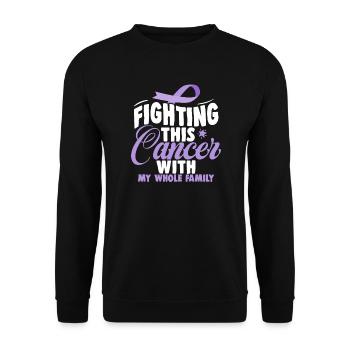 Cancer Combattre ce cancer avec toute ma famille - Sweat-shirt Unisexe - noir - Devant - Alina (178cm) & Michal (187cm)