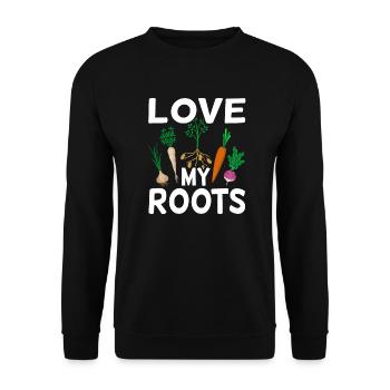 Amour Mes Racines Jardinier amusant Amusement - Sweat-shirt Unisexe - noir - Devant - Alina (178cm) & Michal (187cm)