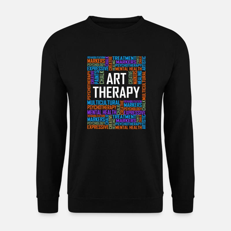 Kunsttherapie - Worte - Unisex Pullover - Schwarz