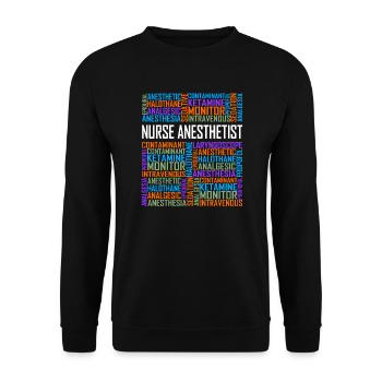 Nurse Anesthetist - Words - Unisex Sweatshirt - black - Front - Alina (178cm) & Michal (187cm)