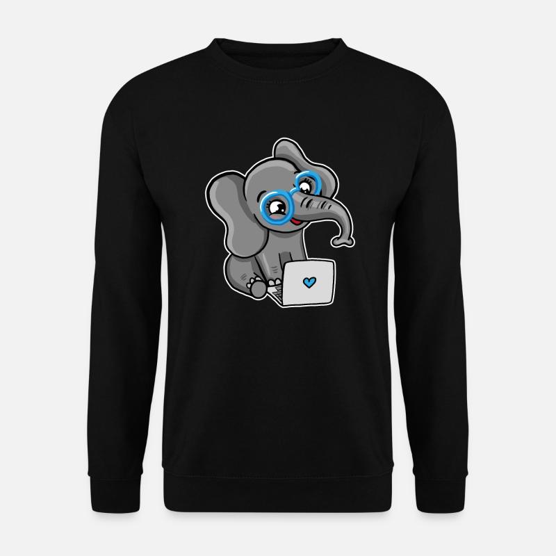 Geek Elephant - Unisex Sweatshirt - black