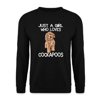 Just A Girl Who Loves Cockapoos - Unisex Sweatshirt - black - Front - Alina (178cm) & Michal (187cm)