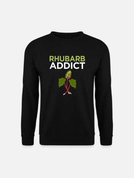 Rhabarber Süchtiger Spaß Wortspiel - Unisex Pullover - Schwarz